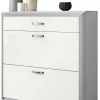 MONDO Stand-Schuhschrank silberfarben^ Garderoben