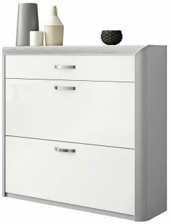 MONDO Stand-Schuhschrank silberfarben^ Garderoben