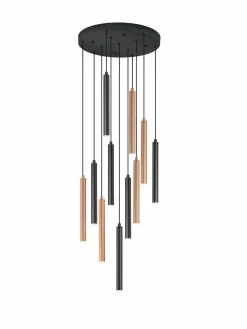Pendelleuchten>Musterring LED-Pendelleuchte 11flg schwarz