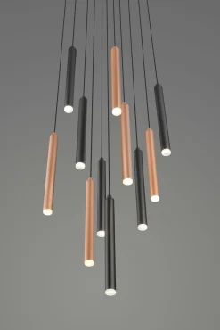 Pendelleuchten>Musterring LED-Pendelleuchte 11flg schwarz