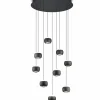 Pendelleuchten>Musterring LED-Pendelleuchte 9flg schwarz