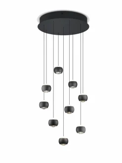 Pendelleuchten>Musterring LED-Pendelleuchte 9flg schwarz