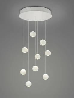 Musterring LED-Pendelleuchte 9flg weiß^ Pendelleuchten