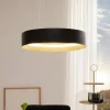 Pendelleuchten>Musterring LED-Pendelleuchte 1flg schwarzgoldfarben