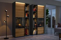 Musterring LED-Stehleuchte 3flg schwarz^ Stehleuchten
