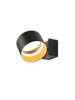 Wandleuchten>Musterring LED-Wandleuchte 1flg schwarzgoldfarben