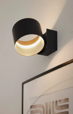 Wandleuchten>Musterring LED-Wandleuchte 1flg schwarzgoldfarben