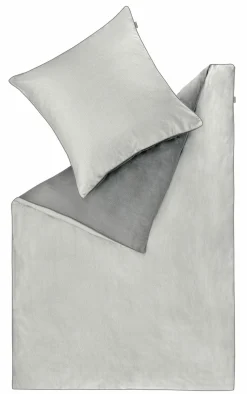 Satin>Musterring Satin-Bettwäsche grau