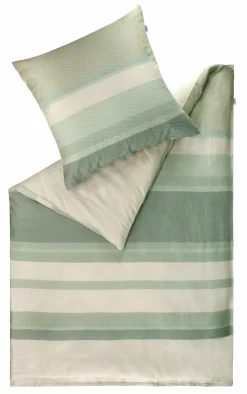 Satin>Musterring Satin-Bettwäsche grün