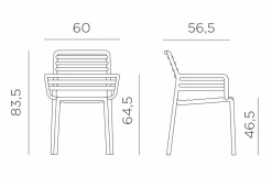 NARDI Armsessel^ Stapelstühle