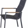 Gartensessel>OUTDOOR Alu Textilene Hochlehner grau