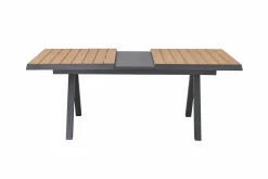 OUTDOOR Ausziehtisch Keramik/Teak braungrau^ Gartentische Ausziehbar