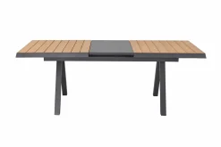 OUTDOOR Ausziehtisch Keramik/Teak braungrau^ Gartentische Ausziehbar