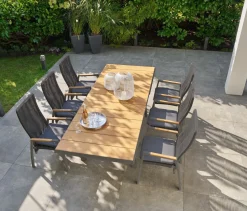 OUTDOOR Ausziehtisch Teakplatte Garten^ Gartentische Ausziehbar