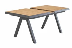 Gartentische Ausziehbar>OUTDOOR Ausziehtisch Teakplatte Garten grau