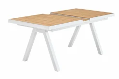 Gartentische Ausziehbar>OUTDOOR Ausziehtisch Teakplatte Garten braungrau