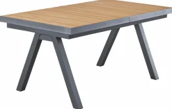Gartentische Ausziehbar>OUTDOOR Ausziehtisch Teakplatte Garten grau