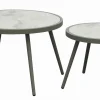 Loungetische>OUTDOOR Beistelltisch Set 2 tlg. grüngrau