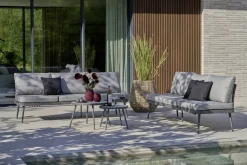 Loungetische>OUTDOOR Beistelltisch Set 2 tlg. grau