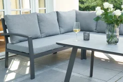 OUTDOOR Garten Speiselounge Set 4 tlg. grau^ Gartenlounge Sets