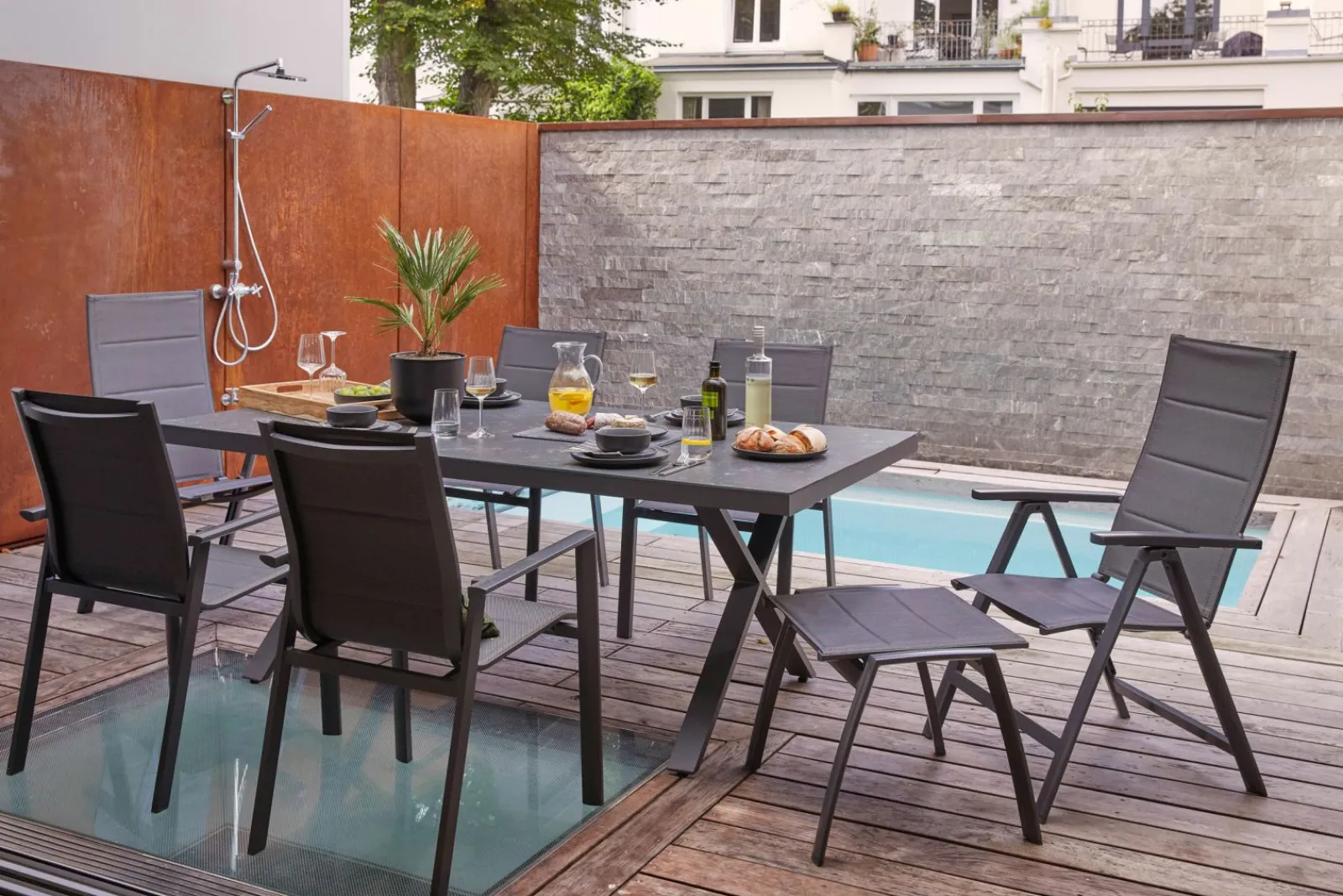 Gartenhocker>OUTDOOR Gartenhocker grau