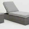 Loungehocker>OUTDOOR Gartenhocker/Tisch klein grau