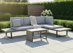 Gartenlounge Sets>OUTDOOR Gartenlounge Alu/Polywood grau