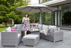 OUTDOOR Gartenlounge Mitteltisch grau^ Loungetische