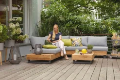 Gartenlounge Sets>OUTDOOR Gartenlounge Set Teak massiv braun