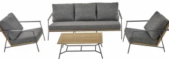 Gartenlounge Sets>OUTDOOR Gartenlounge 4-tlg. schwarzgraubraun