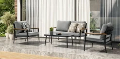 OUTDOOR Gartenlounge-Set 4 tlg. grau^ Gartenlounge Sets