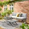 Loungetische>OUTDOOR Gartenmöbel Beistelltisch-Set grau