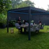 OUTDOOR Gartenpergola 3x3m Anthrazit grau^ Sichtschutz Zubehör|Pavillons