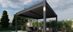 OUTDOOR Gartenpergola 3x3m Anthrazit grau^ Sichtschutz Zubehör|Pavillons