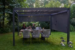 OUTDOOR Gartenpergola 3x3m Anthrazit grau^ Sichtschutz Zubehör|Pavillons