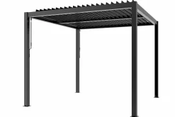 OUTDOOR Gartenpergola 3x3m Anthrazit grau^ Sichtschutz Zubehör|Pavillons
