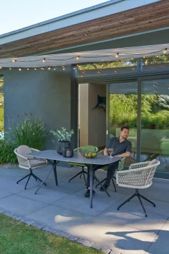 OUTDOOR Gartensessel drehbar Rope grau^ Gartensessel