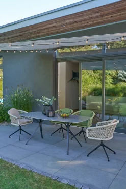 OUTDOOR Gartensessel drehbar Rope beigegrau^ Gartensessel