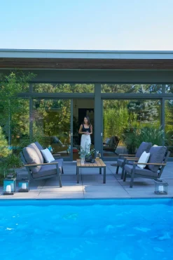 OUTDOOR Garten-Set 4 tlg. grau^ Gartenlounge Sets