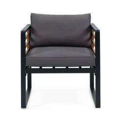 Gartenlounge Sets>OUTDOOR Garten-Set 4 tlg. schwarzgraubraun