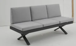 OUTDOOR Gartensofa Klappfunkt. links grau^ Gartensofas