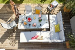 Gartensofas>OUTDOOR Gartensofa Klappfunkt. rechts grau