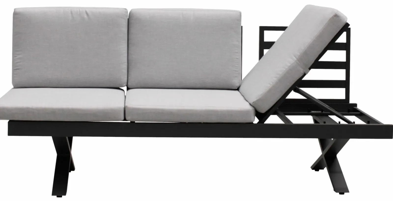 Gartensofas>OUTDOOR Gartensofa Klappfunkt. rechts grau