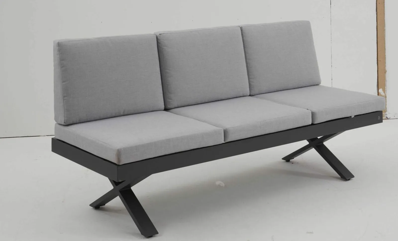 Gartensofas>OUTDOOR Gartensofa Klappfunkt. rechts grau