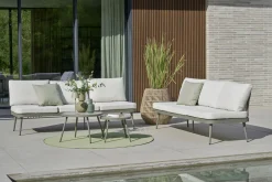 OUTDOOR Gartensofa links grünweißbeige^ Gartensofas