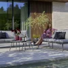 OUTDOOR Gartensofa rechts grünweißbeige^ Gartensofas