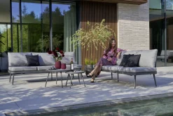 OUTDOOR Gartensofa rechts grünweißbeige^ Gartensofas