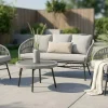 Gartenlounge Sets>OUTDOOR Gartensofa- Set 4 tlg. grau
