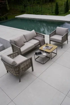 OUTDOOR Gartensofa-Set 5 tlg. braungrau^ Gartenlounge Sets