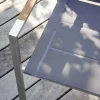 OUTDOOR Gartenstuhl Edelstahl/Teak grau^ Stapelstühle